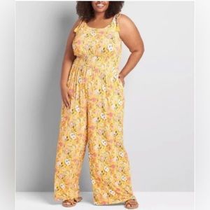 Lane Bryant - Yellow Floral Romper